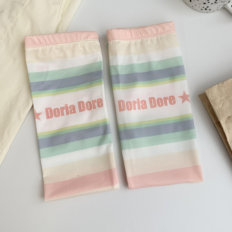 i manga rayada de protección solar para mujeres de verano nuevo suelto al aire libre protección solar manga de brazo protector solar