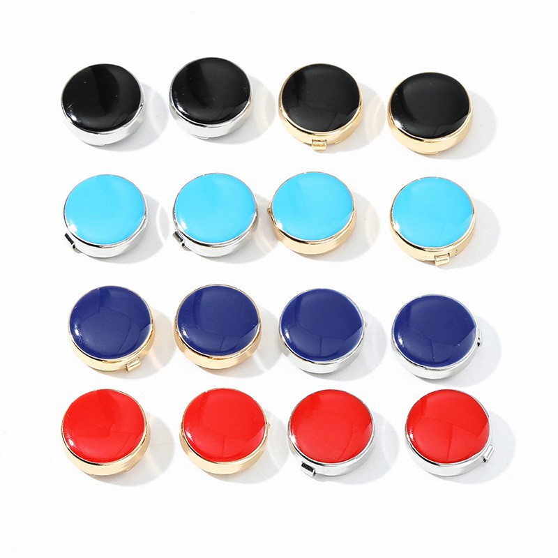 nya produkter kreativa mode platta oljedroppsmanschettknappar mångsidiga enkla metallkoppar enfärgade manschettknappar klädaccessoarer_voghion.com