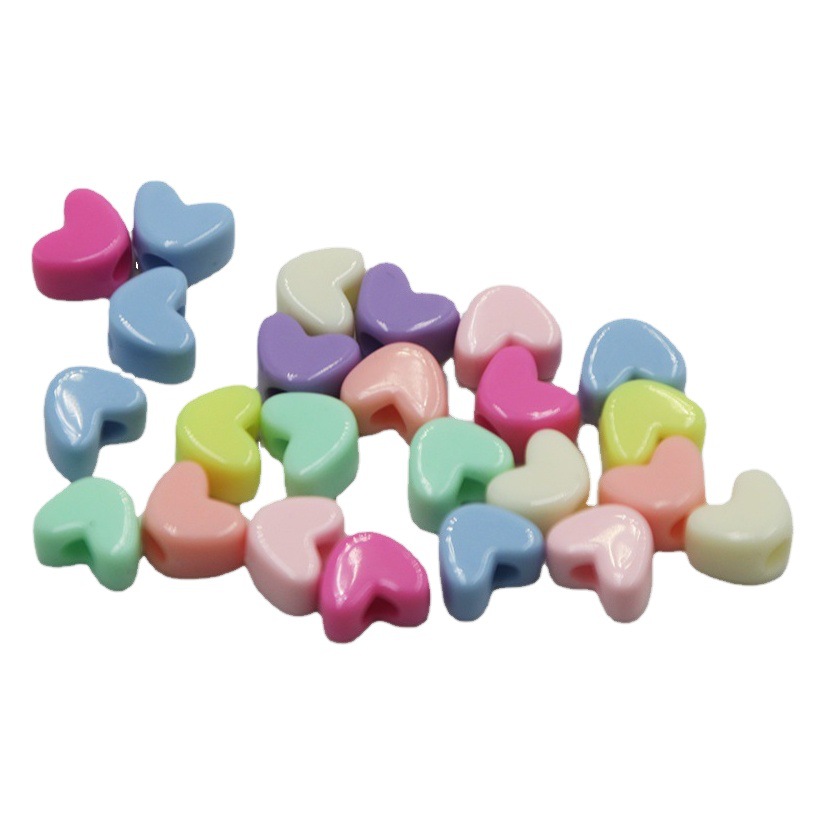 12mm amor corazón grande agujero perlas sueltas bricolaje hecho a mano material tejido cordón Accesorios ropa