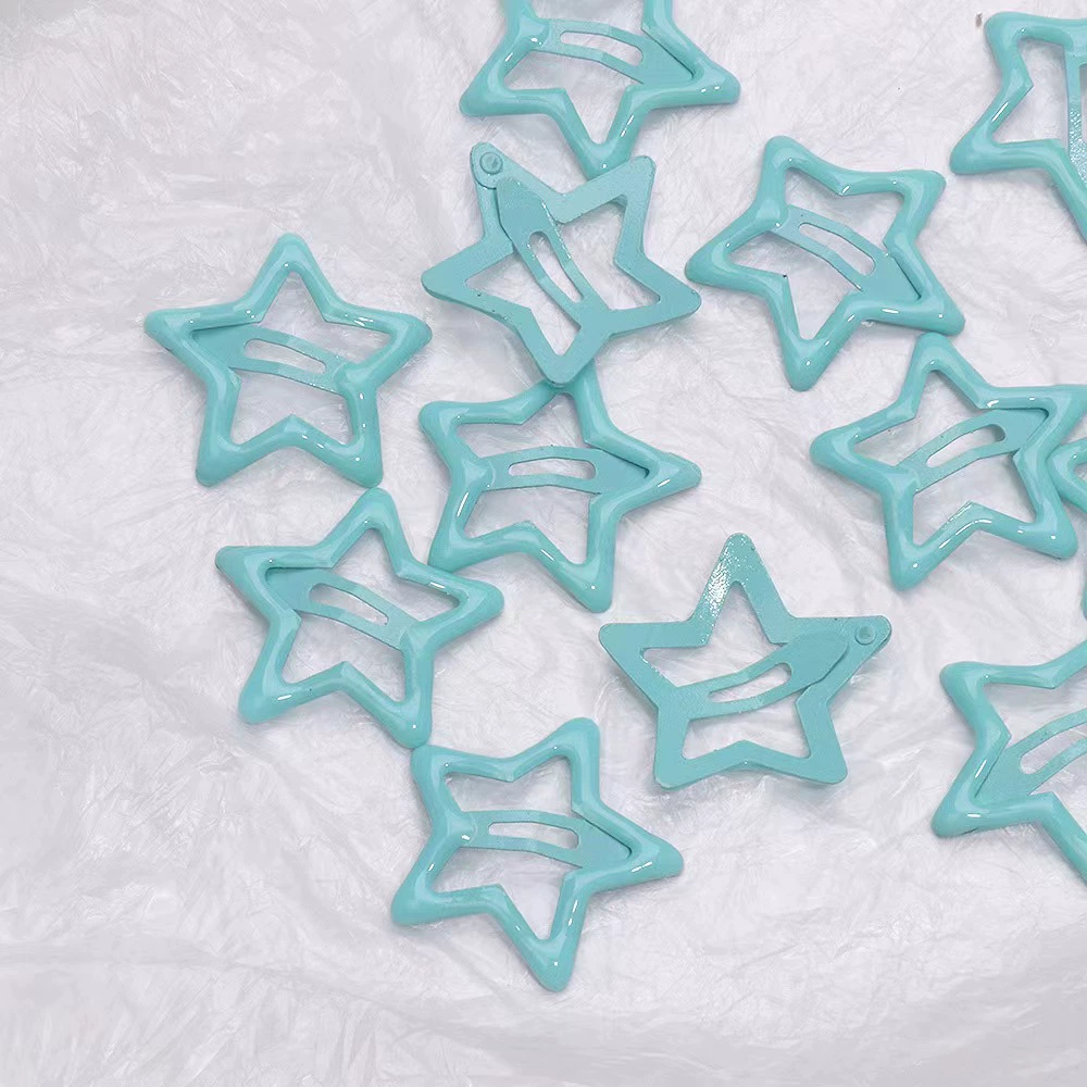 Заколка Hair Clip YK2 цветной стержень звезды, клип-баик бант пентаграмм для девочек, многоцветный 4.6×3.4 см