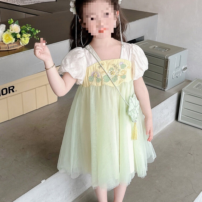 자수 드레스(가방 포함)