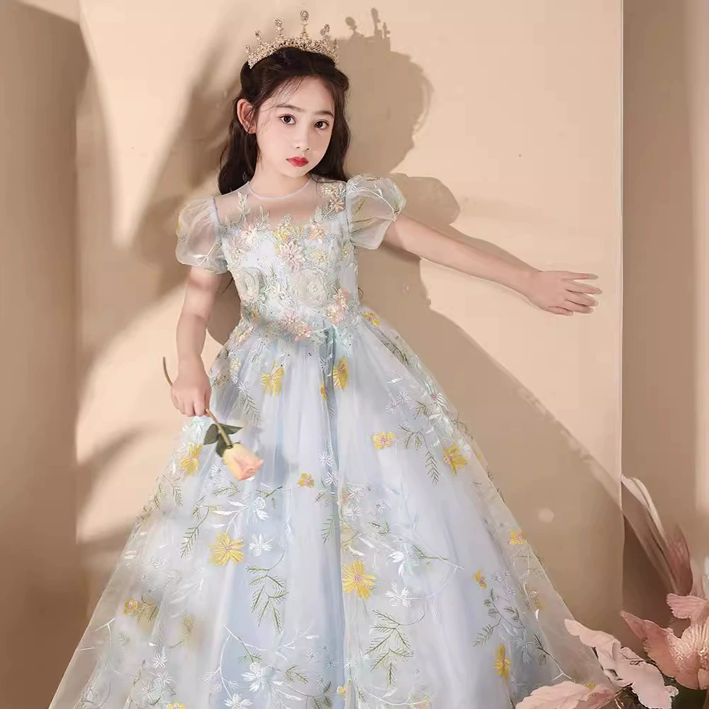 Мори Девушки Платье Цветочная Фея Девушка Принцессы Цветочная Девушка Платье Платье