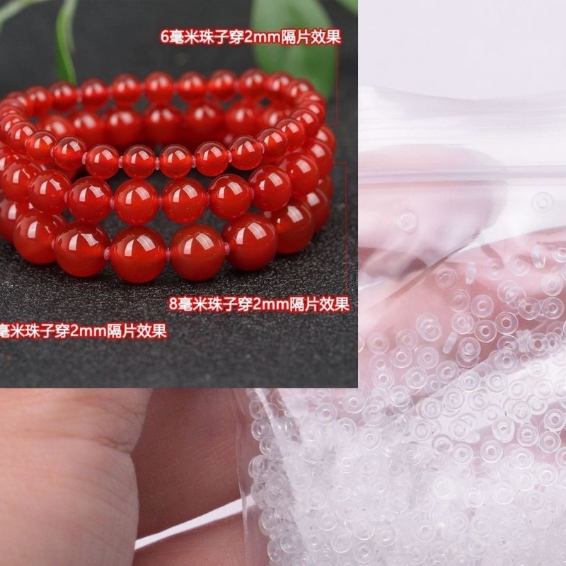 Diyビーズ材料真珠シリコンスペーサービーズアクセサリー摩擦防止スペーサー手作りビーズアクセサリー|undefined