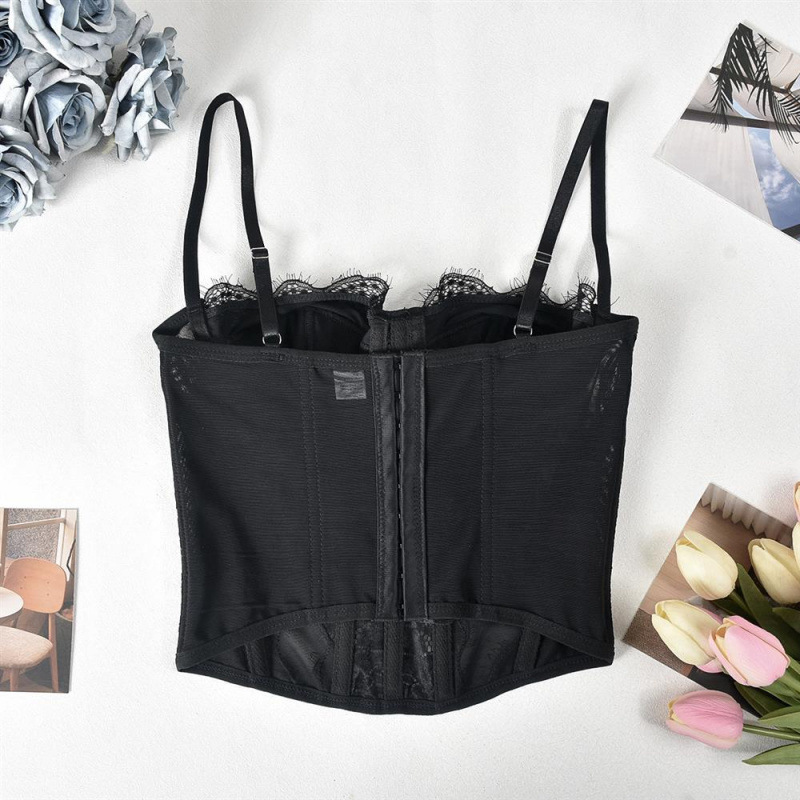 Chaleco de encaje con estilo “pure & hot”, con corsé integrado