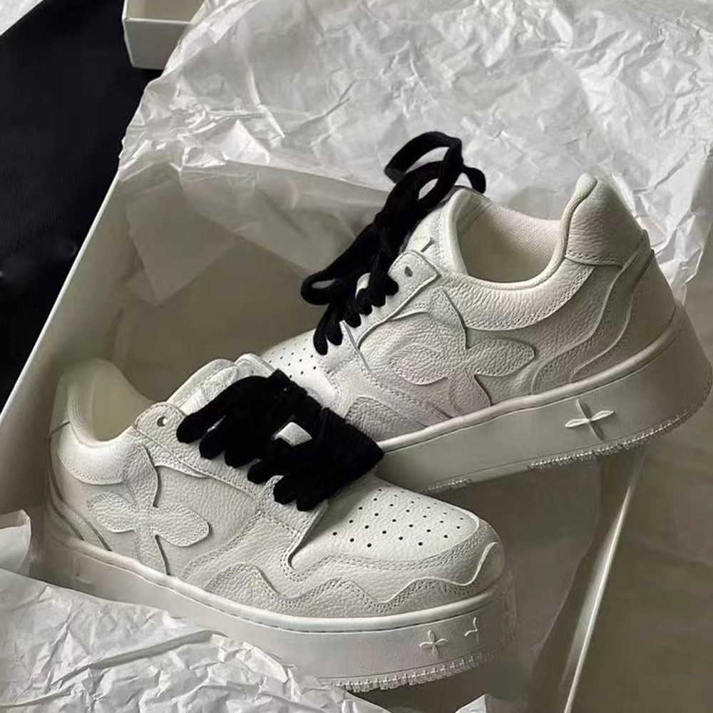 National Trend Mercury SMFK Big Tooth Skate Cross Flower Sports Casual Qin Lan Same Style Thick Sole Height Increasing Black And_voghion.com