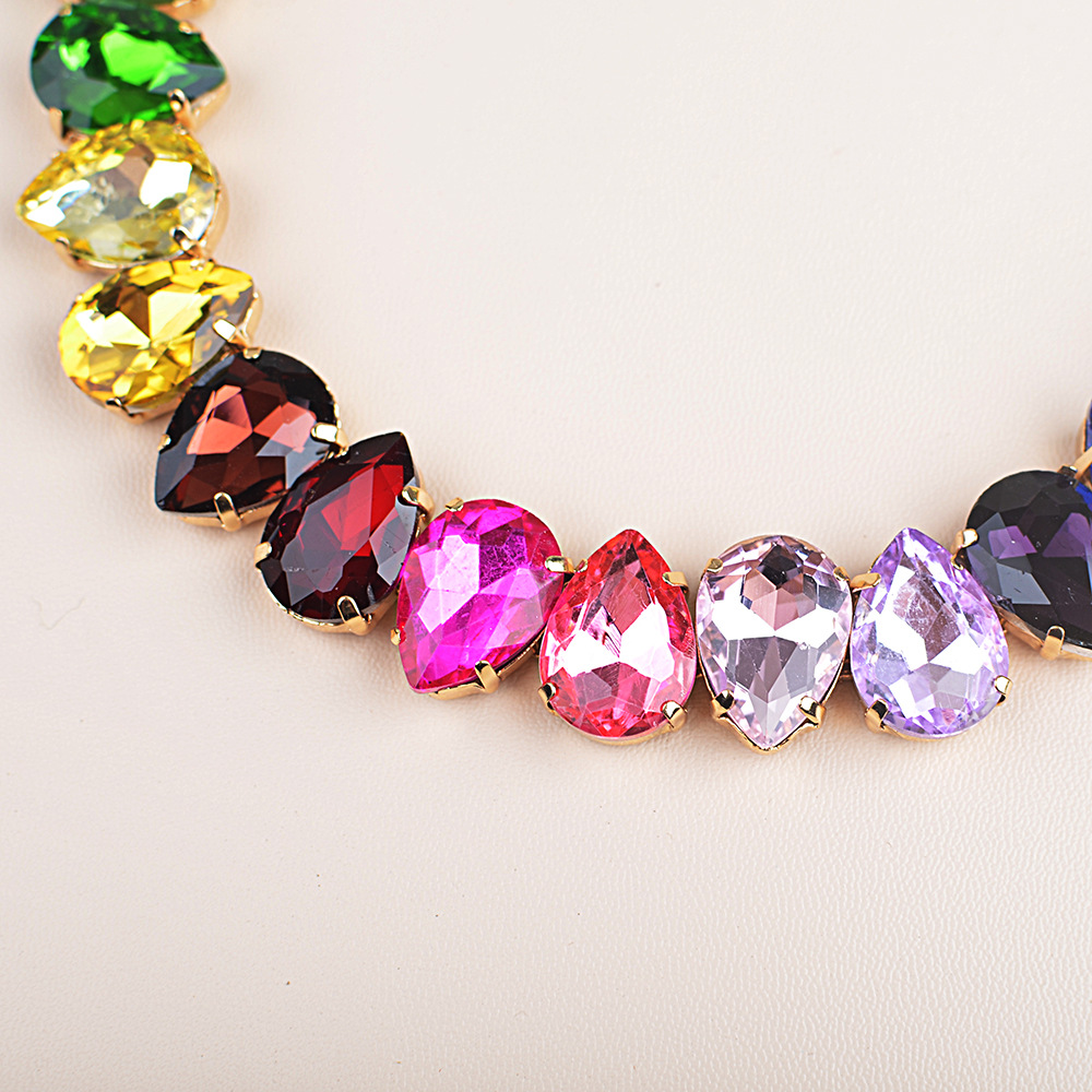 Necklace Classification Cute Sweet Water Droplets Rhinestone Women's Necklace