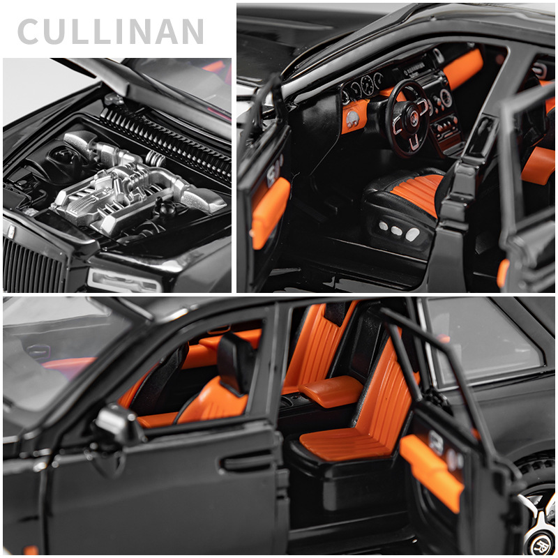 Simulación 1:20 Rolls # Royce Curinan Edition con rueda delantera girando para enviar paraguas modelo de coche de aleación juguete