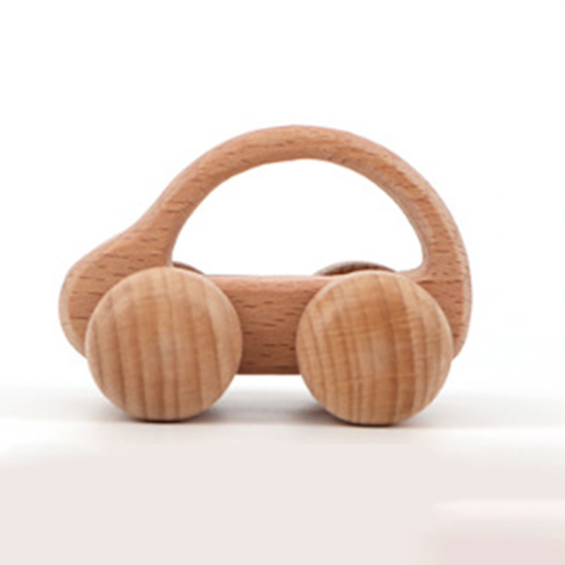 Coche de juguete de madera para aprender a gatear, coche de cachorro, material didáctico para educación temprana, desarrollo de la capacidad sensorial y entrenamiento para gatear