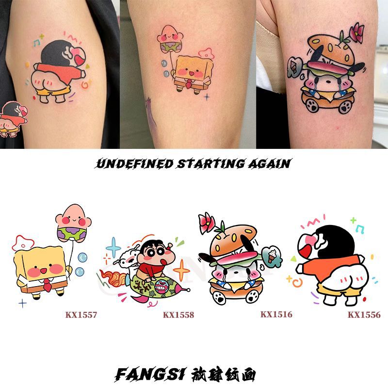 Cartoon waterproof cute tattoo stickers