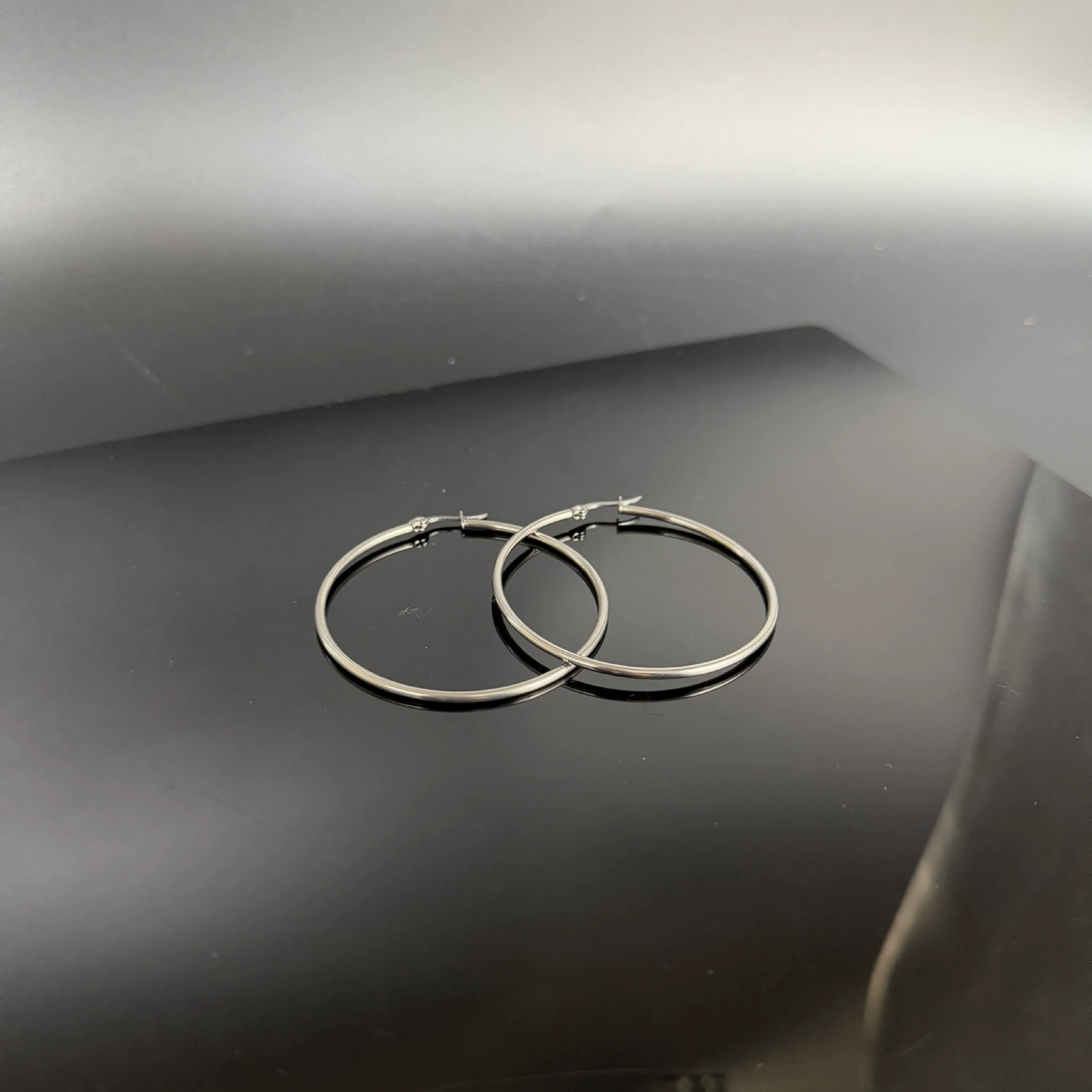 Серьги из нержавеющей стали, позолота 750 пробы
