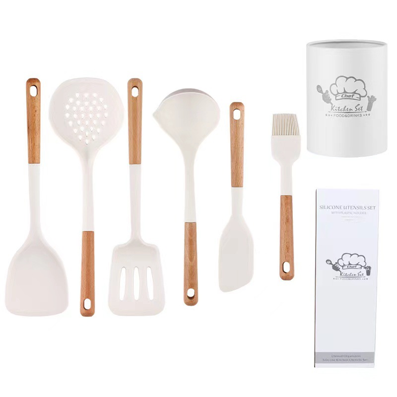 [내열성, 화상방지, 냄비 손상 없음] 7종 세트(수납 포함)