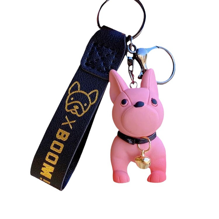 Fadou cachorro llavero femenino lindo creativo Bulldog llavero Internet celebridad exquisita clave colgante mochila adornos