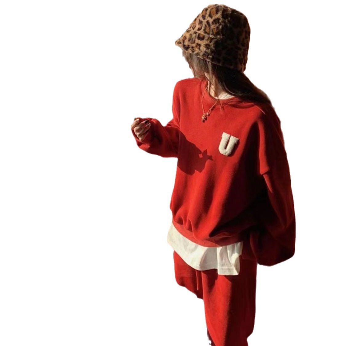 Abbigliamento da donna Felpa di peluche moda tuta sportiva donna autunno e inverno nuovi pantaloni larghi casual due pezzi tuta abbigliamento da donna_voghion.com