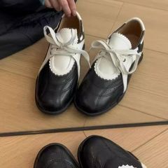 平底德训鞋女复古厚底蝴蝶结系带小众拳击鞋百搭休闲鞋女芭蕾舞鞋