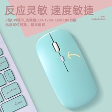 新款糖果色无线充电蓝牙鼠标 USB平板 台式 笔记本静音鼠标 批发