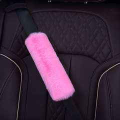 Car Safety Belt Shoulder Cover imitation Ferret Fur Anti-Scratch Backpack Shoulder Cover Children's Schoolbag Back Support Decorative Cover