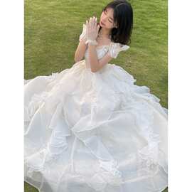 在逃公主风晚礼服女2026新款高级感学生日成人礼法式蓬蓬裙一字肩