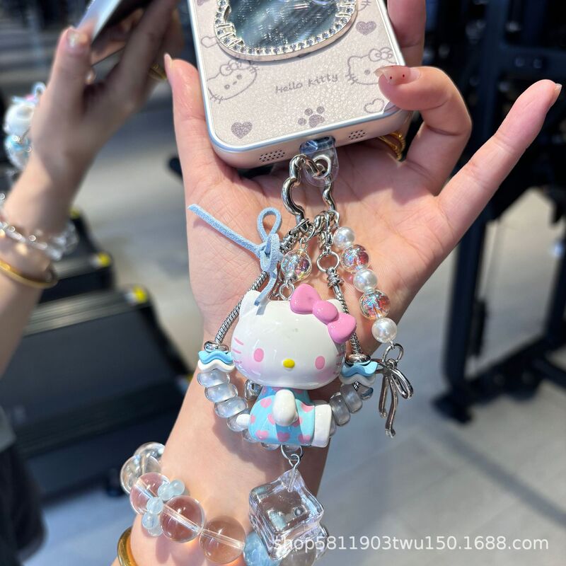 Ice cube phone cord pearl heavy-duty mobile phone chain beaded chain detachable anti-loss wrist strap accessory pendant Ice cube phone cord pearl heavy-duty mobile phone chain beaded chain detachable anti-loss wrist strap accessory pendant