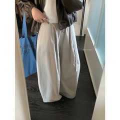 【MISS密思家正品店】韩系松弛感时尚阔腿裤休闲裤(配腰绳)W669