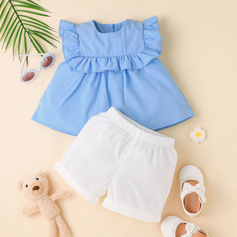 Lässige Sommershorts Für Kinder, Zweiteiliges Set Mit Weste, Top-shorts Für Kinder display picture 2