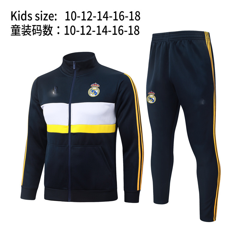 Real Madrid Chelsea Miami New Children's Clothing Youth Football Training Sportswear Long Zipper Jacket Casual Wear