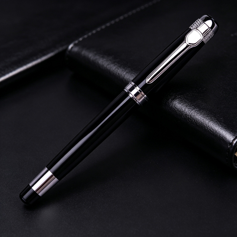 Metallic signature pen, heavy and comfortable to hold, suitable for corporate meetings and office use, high-end business gift, neutral pen, customizable with a logo