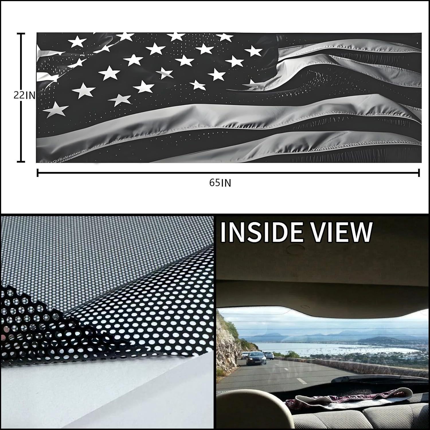 Pegatinas de ventana trasera de camión de 65x22 pulgadas para la mayoría de las camionetas SUV