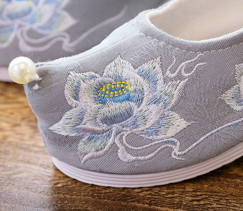 antique hanfu female shoes embroidered shoes inside bow shoes become warped head costume students