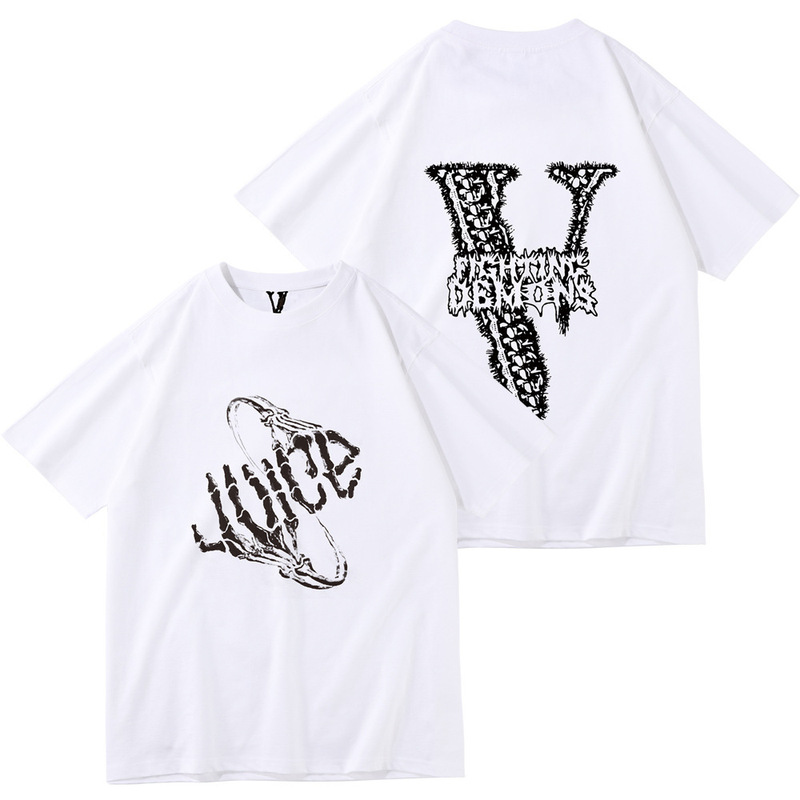Amiri's new VLONE cross-border T-shirt is suitable for street wear in summer, featuring a stylish letter print design and is a short-sleeved shirt for couples