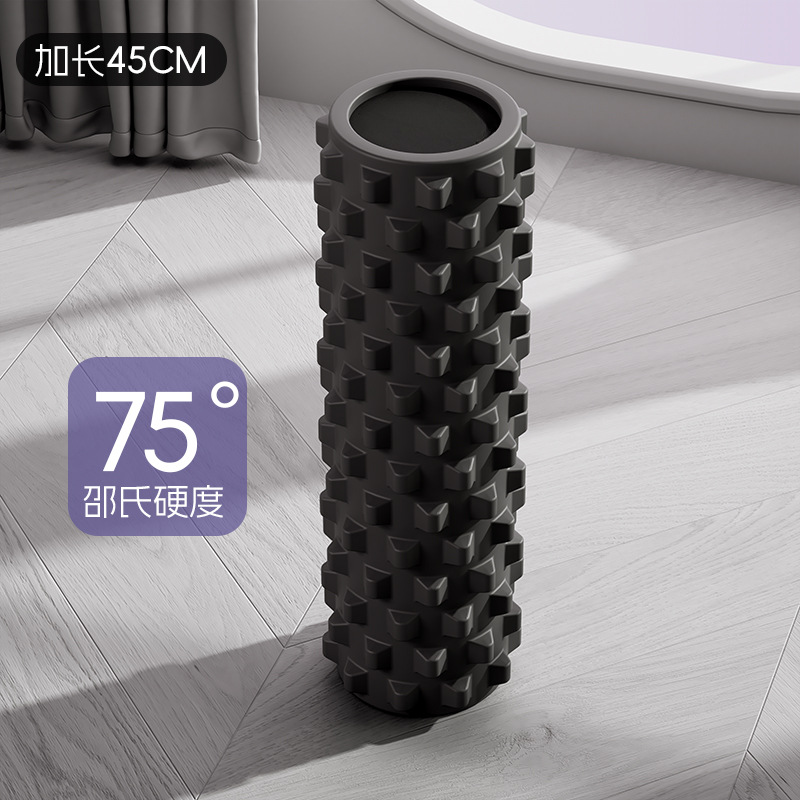 Actualización de 60 cm sólidos dientes de lobo espuma eje muscular de acondicionamiento físico relajación de la fascia pierna delgada columna de yoga accesorios de yoga