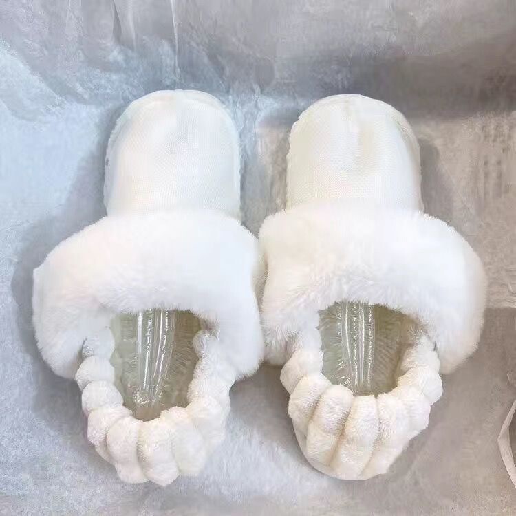 Winter cotton slippers insole liner winter winter warm thickened plush with bag heel all-inclusive cotton insole for women