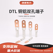 浙超供應 DTL雙孔銅鋁鼻 過渡接線端子線鼻子接線耳 雙孔銅鋁鼻子
