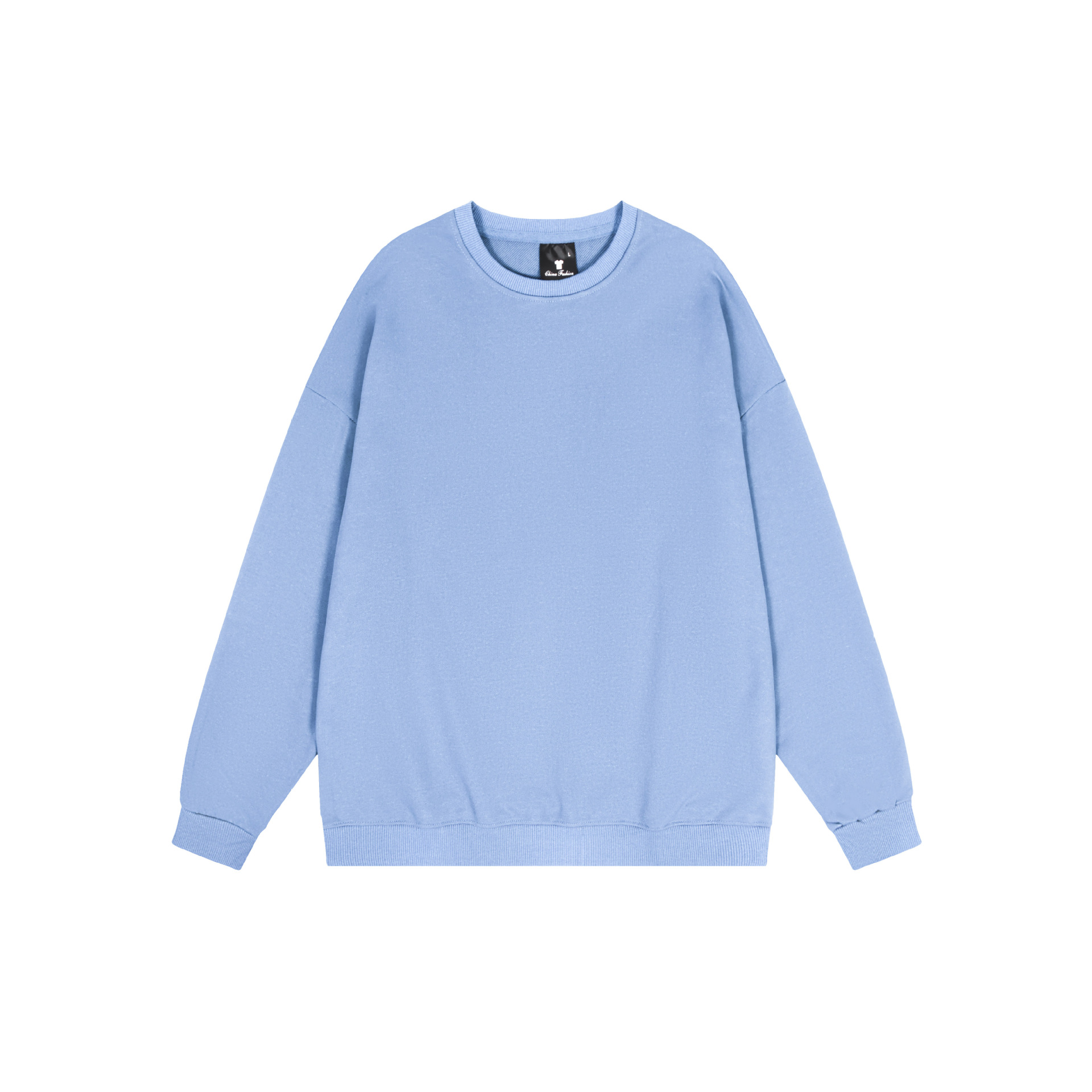 Sudadera de cuello redondo de color sólido TEMU de Amazon transfronteriza, totalmente de poliéster, unisex, manga larga, venta al por mayor directamente de fábrica.