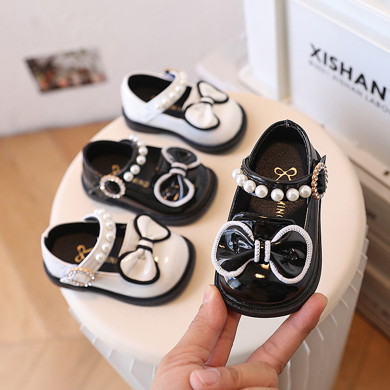 2023 children's leather shoes princess s...