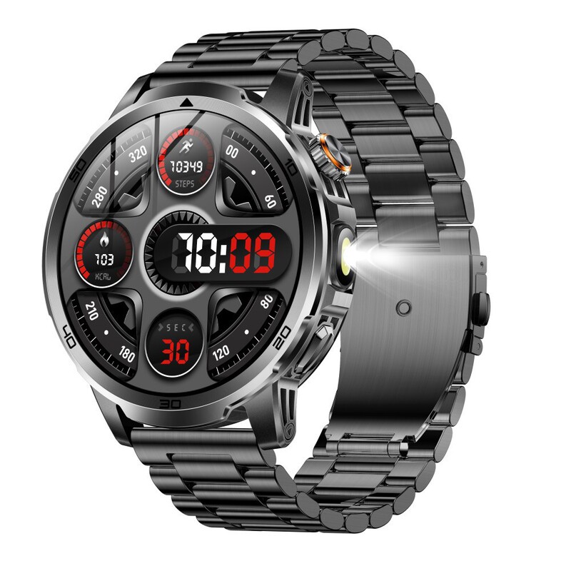 Cross-Border Ak95 Smart Watch 1.85inch Hd Display White Light + Red Light Dual Led Lights Bluetooth Call Heart Rate