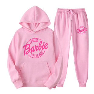 European and American Long Sleeve Women's Sweater suit Sweet Cute Autumn and Winter Home Clothes Casual Printed Hoodie suit