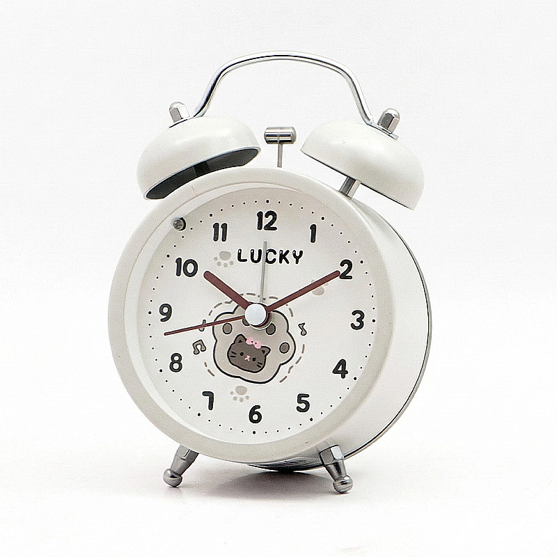 Nuevos estudiantes de secundaria y secundaria transfronterizos timbre de escritorio de metal pequeño reloj de despertador para niños lindos dormitorios animados mini despertador image 1