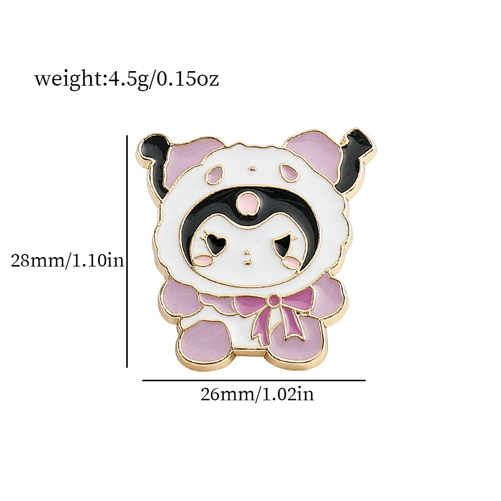 Venta caliente cien Sanrio serie de metal broche de dibujos animados coolomi Yugui perro KT gato todo-fósforo de moda insignia