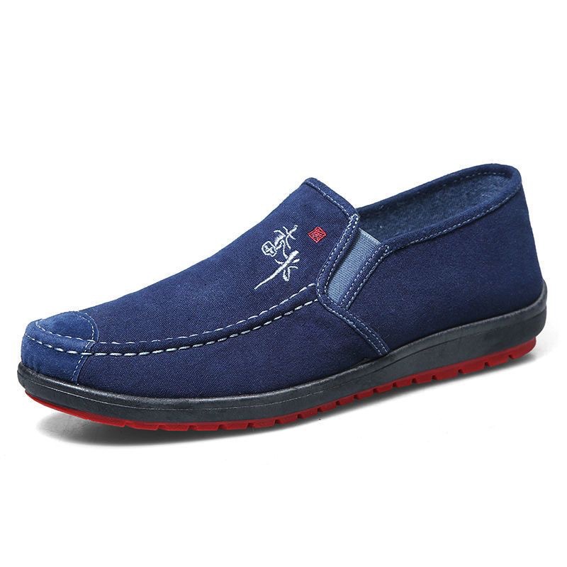 Zapatos de tela viejos de Beijing zapatos casuales transpirables de los hombres zapatos de papá primavera y otoño de fondo suave desodorante slip-on Zapatos de lona image 6