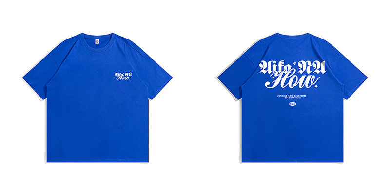 Camiseta masculina de marca de moda americana, manga curta, solta, tamanho grande, 220g, camisa de casal de hip hop de rua_voghion.com