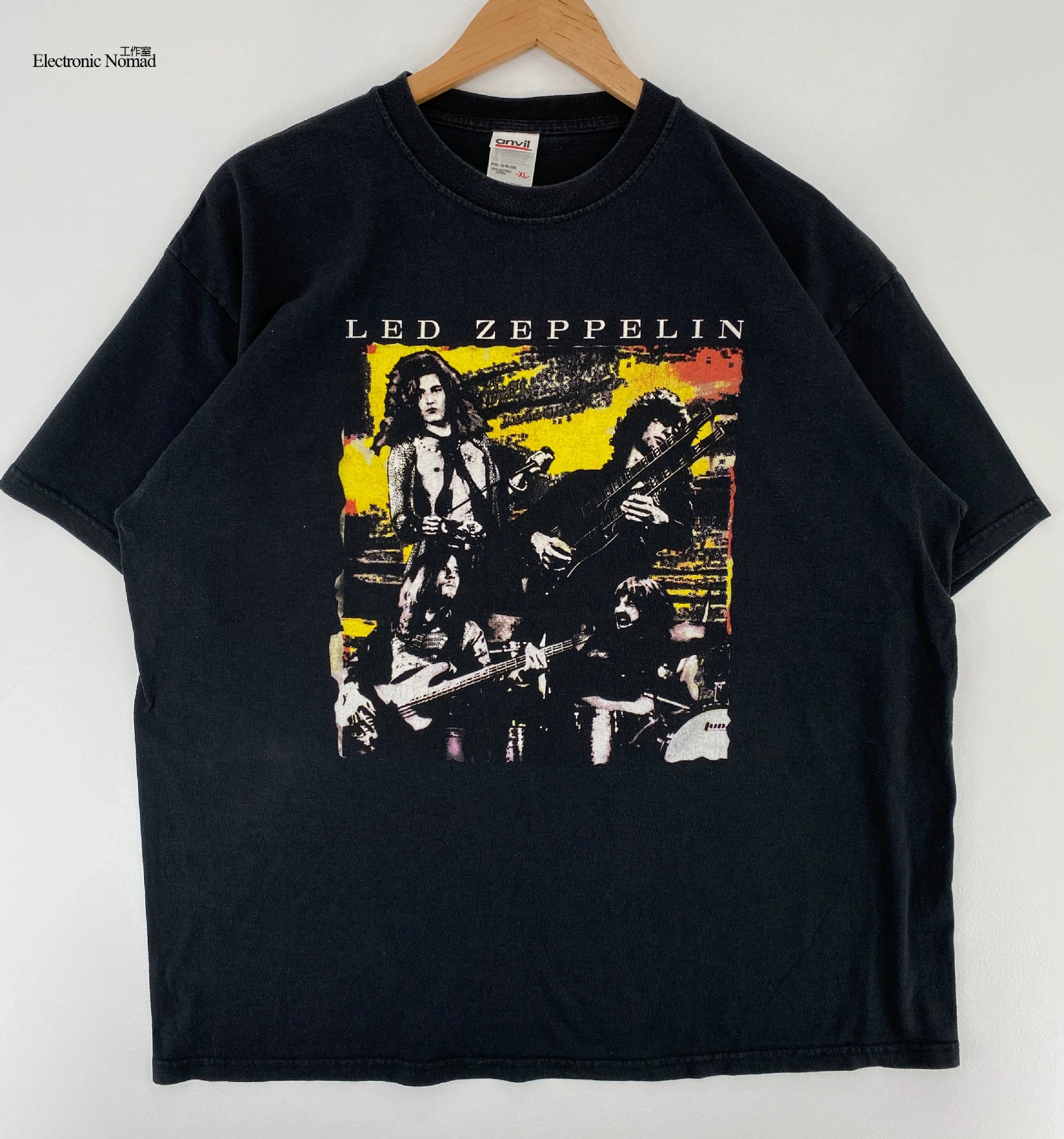 EN мастер стирки Led Zeppelin короткая футболка с коротким рукавом 210 г