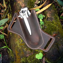 亚马逊男士EDC折叠刀护套腰挂式战术工具套适用于5英寸折叠刀腰包