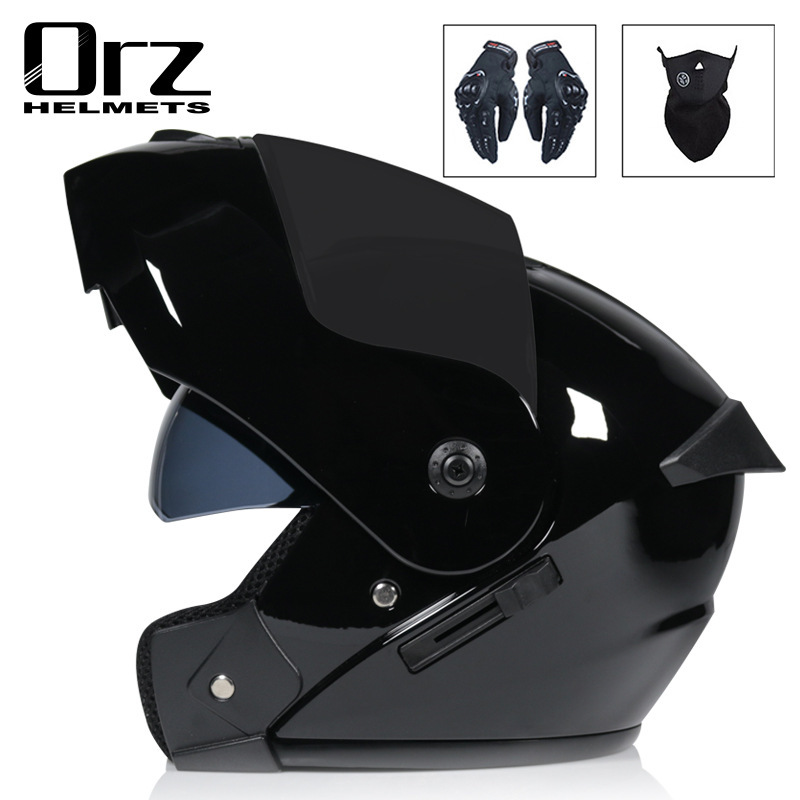 ORZ Casco de coche eléctrico Casco completo gris para hombres y mujeres Casco completo Casco pequeño Casco de cuatro estaciones Casco completo sin motocicleta