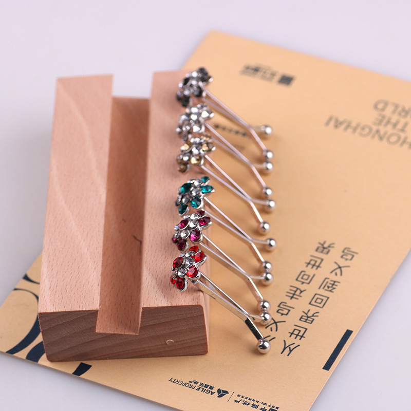 Alloy Rhinestone Brooch for Women, Scarf Flower Clip, Colorful Small Accessory, Decorative Pin Flower Alloy Rhinestone Brooch for Women, Scarf Flower Clip, Colorful Small Accessory, Decorative Pin Flower