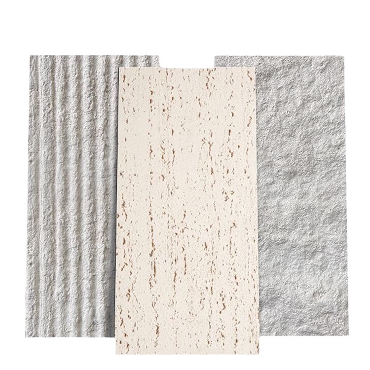 Tire de travertino blanco romano 3D panel de acabado suave estrella luna red de piedra patrón de tela de arrozales impermeable porcelana suave piedra flexible ultrafina
