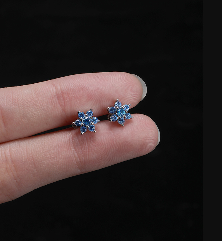 316L Stainless Steel Nail Flower Puncture Jewelry - European American Exaggerated Multi-Diamond Flower Nail Body Jewelry Wholesale detail image 12