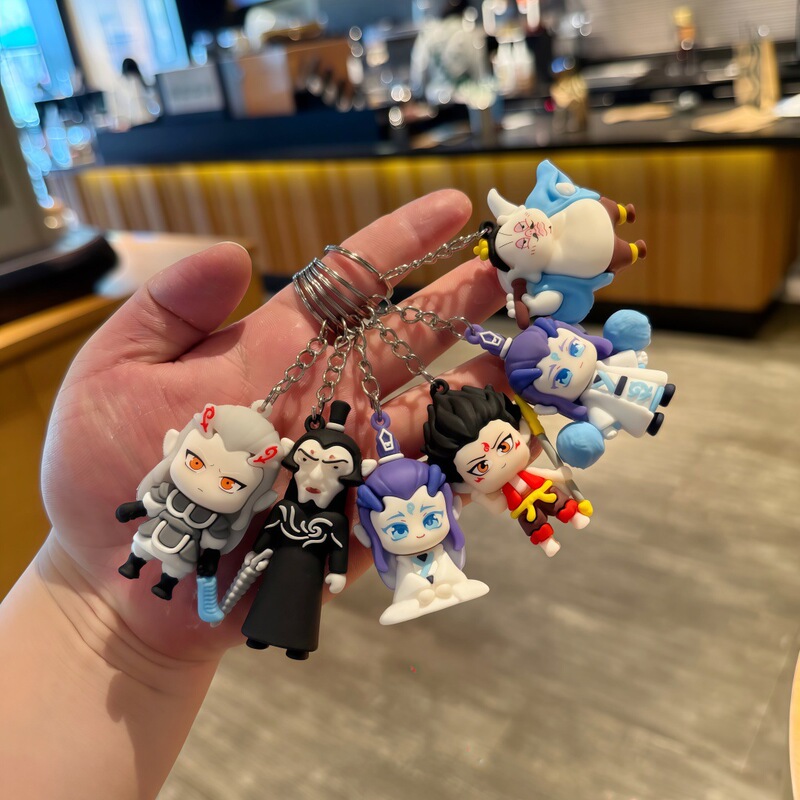 Cartoon Nezha Keychain Boys' Backpack Pendant Movie Merchandise Small Doll Activity Exquisite Blind Box Gift Wholesale Cartoon Nezha Keychain Boys' Backpack Pendant Movie Merchandise Small Doll Activity Exquisite Blind Box Gift Wholesale