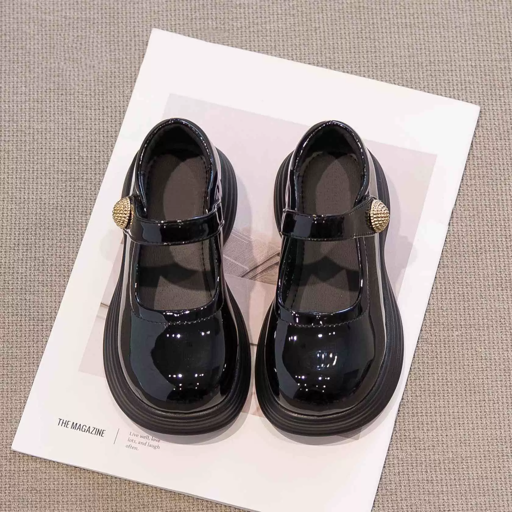 Детские кожаные туфли для девочек, лето 2025, новые туфли-принцессы, черные лоферы, школьные туфли Мэри Джейн
