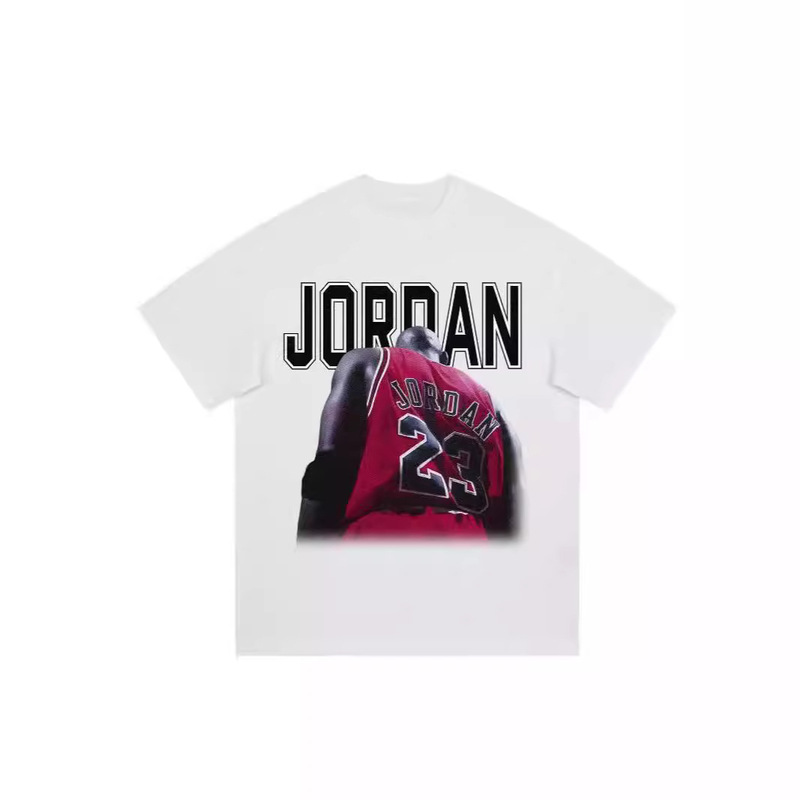 LS7 Heavy Trendy Jordan Printed Short-sleeved T-shirt Men's and Women's Summer New Niche Basic Top LS7 Heavy Trendy Jordan Printed Short-sleeved T-shirt Men's and Women's Summer New Niche Basic Top