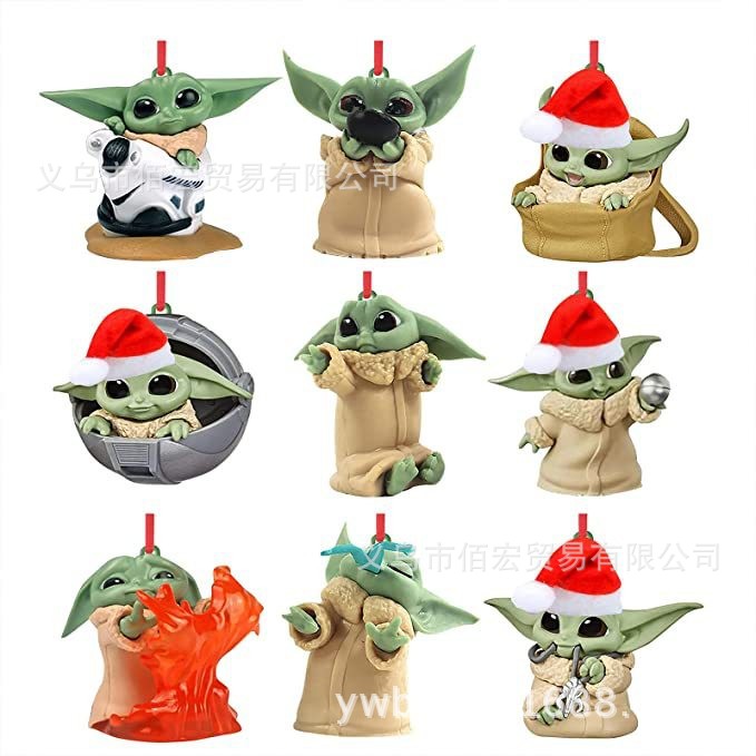 Nuevo producto transfronterizo Decoración de Navidad Baby Y-oda Baby Yoda Decoraciones de Navidad